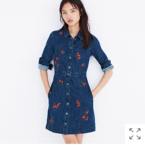 Madewell Dresses & Skirts - NWT madewell embroidered denim dress